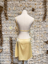 Jemma Cutout Mini Slip Dress (Yellow)