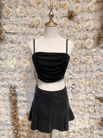 Gracelyn Cropped Cami (Black)