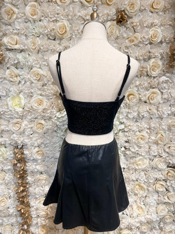 Gracelyn Cropped Cami (Black)