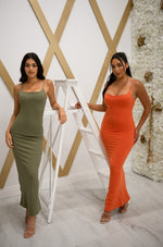 Bodycon maxi dress with adjustable straps