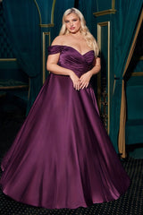 A simple sweetheart neckline gathers around the waistline, flowing into a light slitted skirt