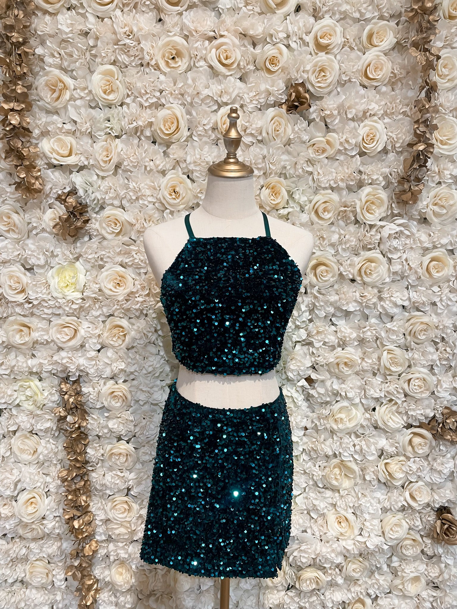 Karli Sequins Top (Teal)