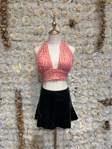 Elise Halter Crop Top (Pink)