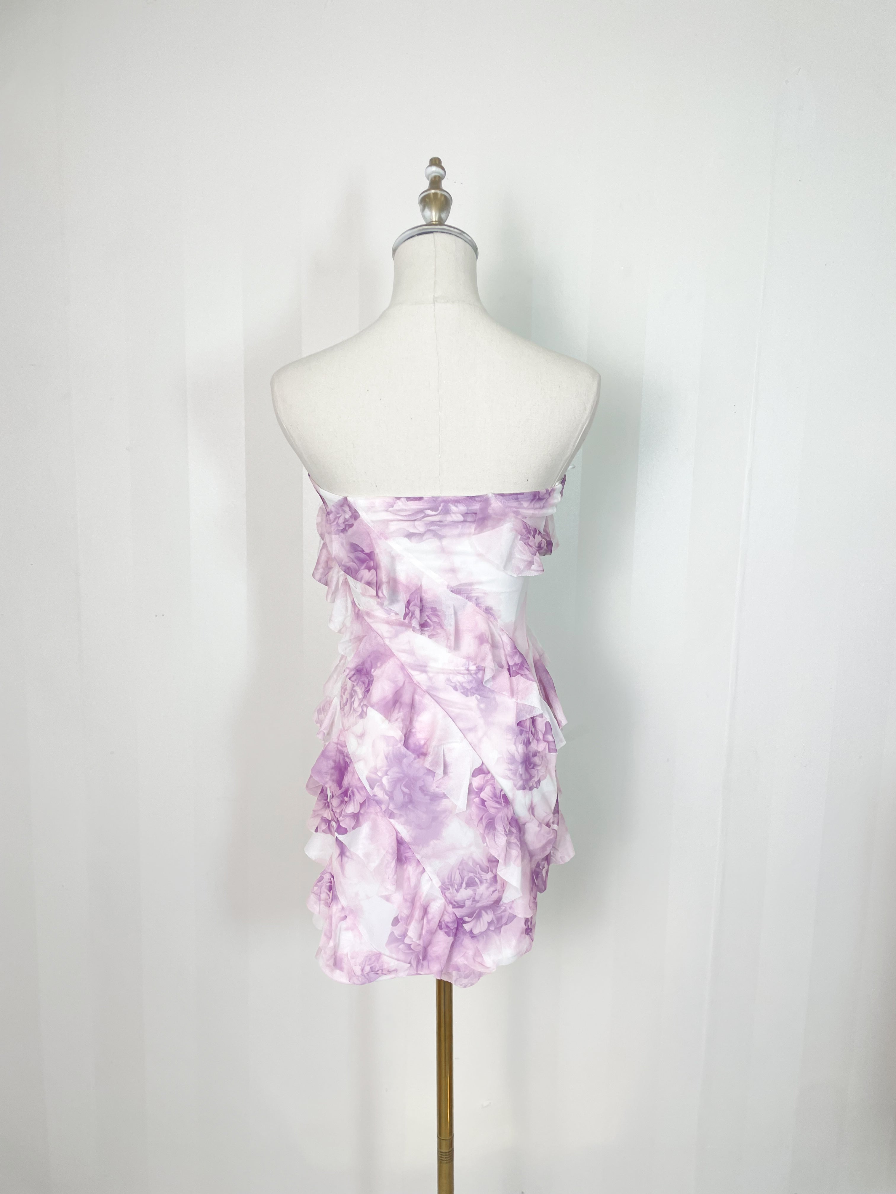 Floral Strapless Mini Dress