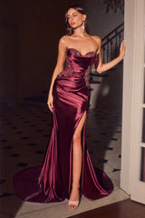 satin gown
