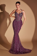 embellished gown