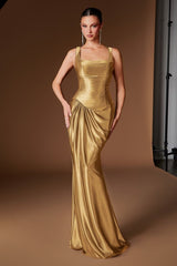 gold maxi dress