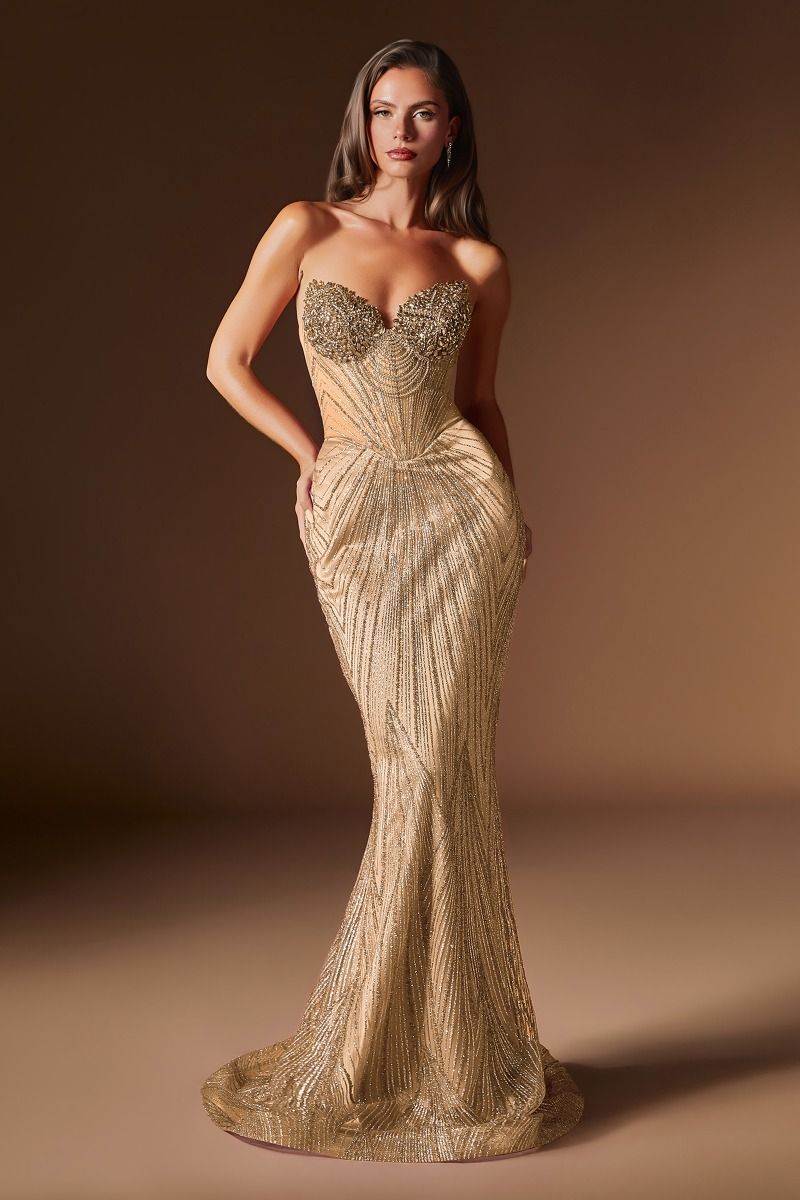 embellished gown