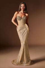 embellished gown