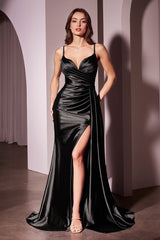 fit-and-flare dress showcases a flattering V-neckline with thin straps