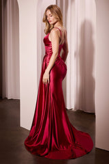 fit-and-flare dress showcases a flattering V-neckline with thin straps