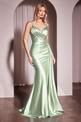 fit-and-flare dress showcases a flattering V-neckline with thin straps