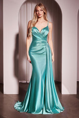 fit-and-flare dress showcases a flattering V-neckline with thin straps