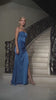 strapless soft satin dress