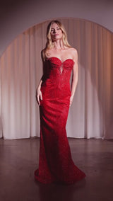 fitted embellished corset maxi gown