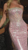 strapless reverse sweetheart neckline with a sheer embellished bodice that radiates elegance