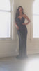 strapless beaded fitted dress