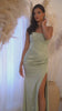 strapless soft satin dress