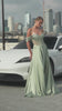 A-line gown combines a strapless sweetheart neckline with removable off-the-shoulder straps 