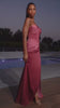 strapless soft satin dress
