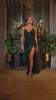 This stunning dress is fitted and has a ruched waistline for a figure-flattering silhouette