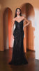 fitted gown featuring a chic halter keyhole neckline and a striking racerback design