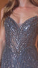 fitted gown featuring a chic halter keyhole neckline and a striking racerback design