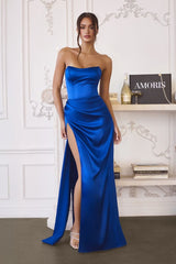 Skye Satin Maxi Gown (Royal Blue)