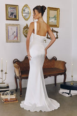one-shoulder gown