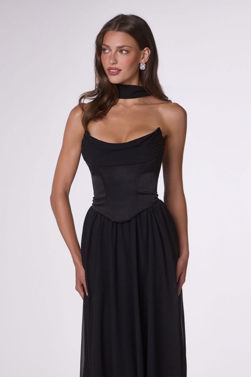 Alessandra Corset Gown (Black)