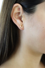 Heart studded earrings. 