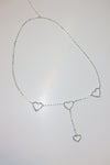 Heart shape chain body jewelry.