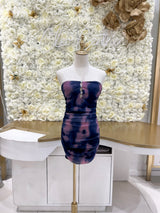 Erin Strapless Mini Dress (Purple)