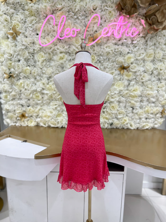Lucille Floral Mini Dress (Pink)