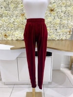 Velvet joggers.